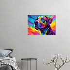 Hund Pop Art Kunstdruck Wandbild – Farbexplosion für moderne Wohnräume-petllective