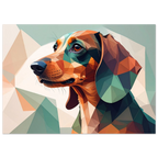 Dackel Kunstdruck Wandbild – Geometrisches Hunde Poster Fine Art-petllective