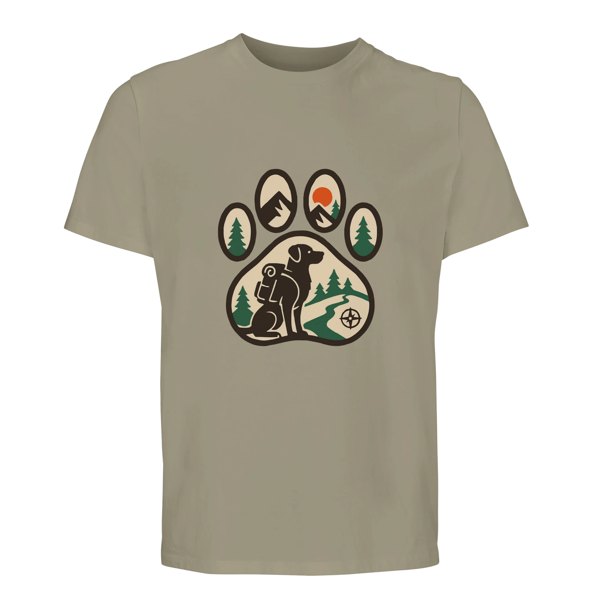 Unisex T-Shirt aus Baumwolle mit Hundepfoten-Design-petllective