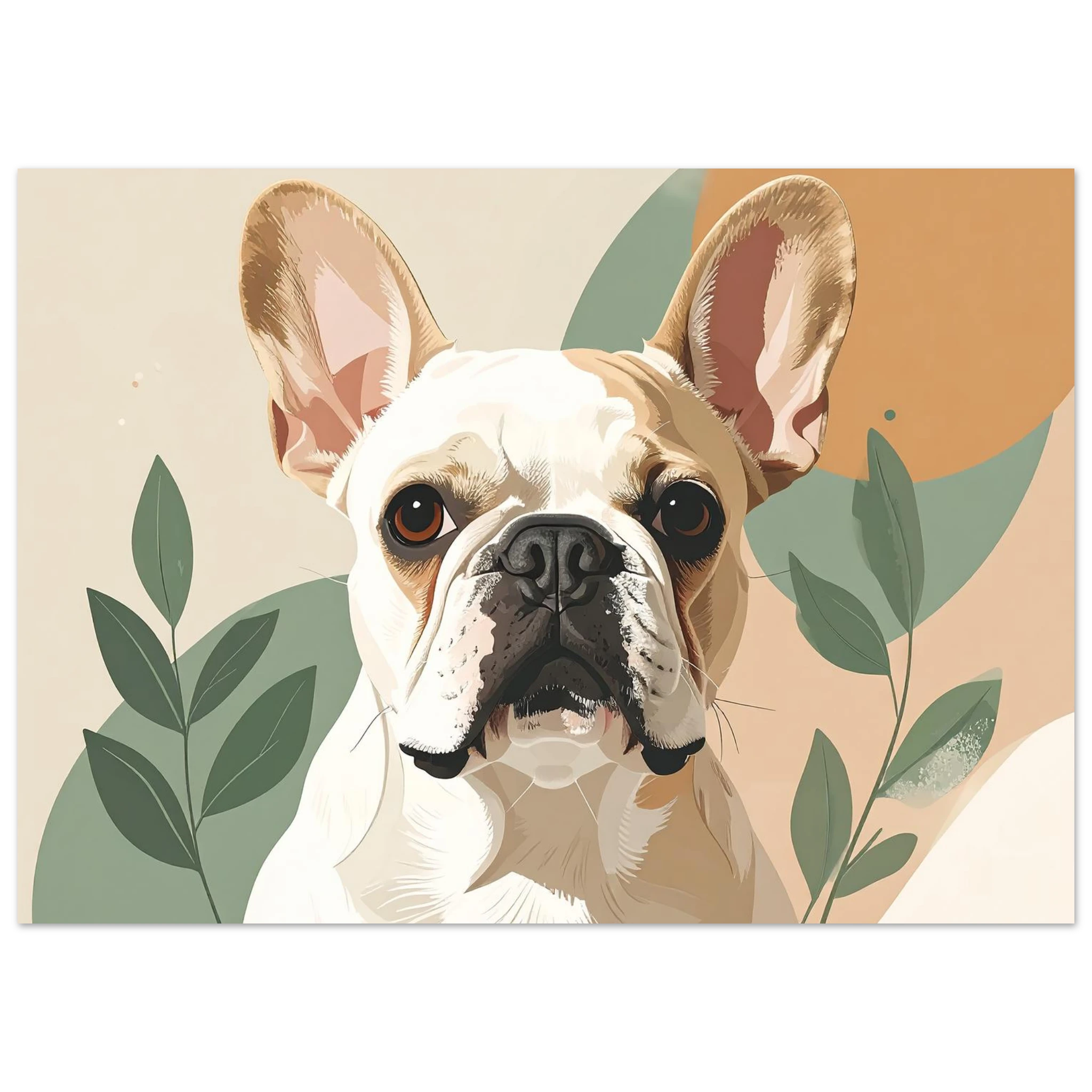 Französische Bulldogge Kunstdrucke - Niedliche Haustier-Porträts-petllective