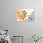 Dackel Illustration Kunstdruck Wandbild – Fine Art Poster-petllective