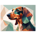 Dackel Kunstdruck Wandbild – Geometrisches Hunde Poster Fine Art-petllective