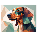 Dackel Kunstdruck Wandbild – Geometrisches Hunde Poster Fine Art-petllective