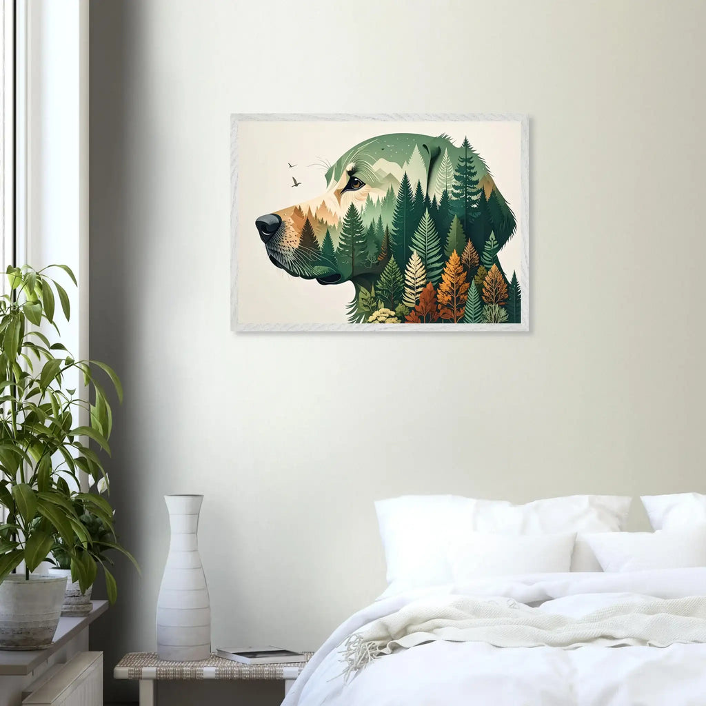 Nature Bond Wandbild – Hund & Naturmotiv als Premium Poster im Holzrahmen-petllective