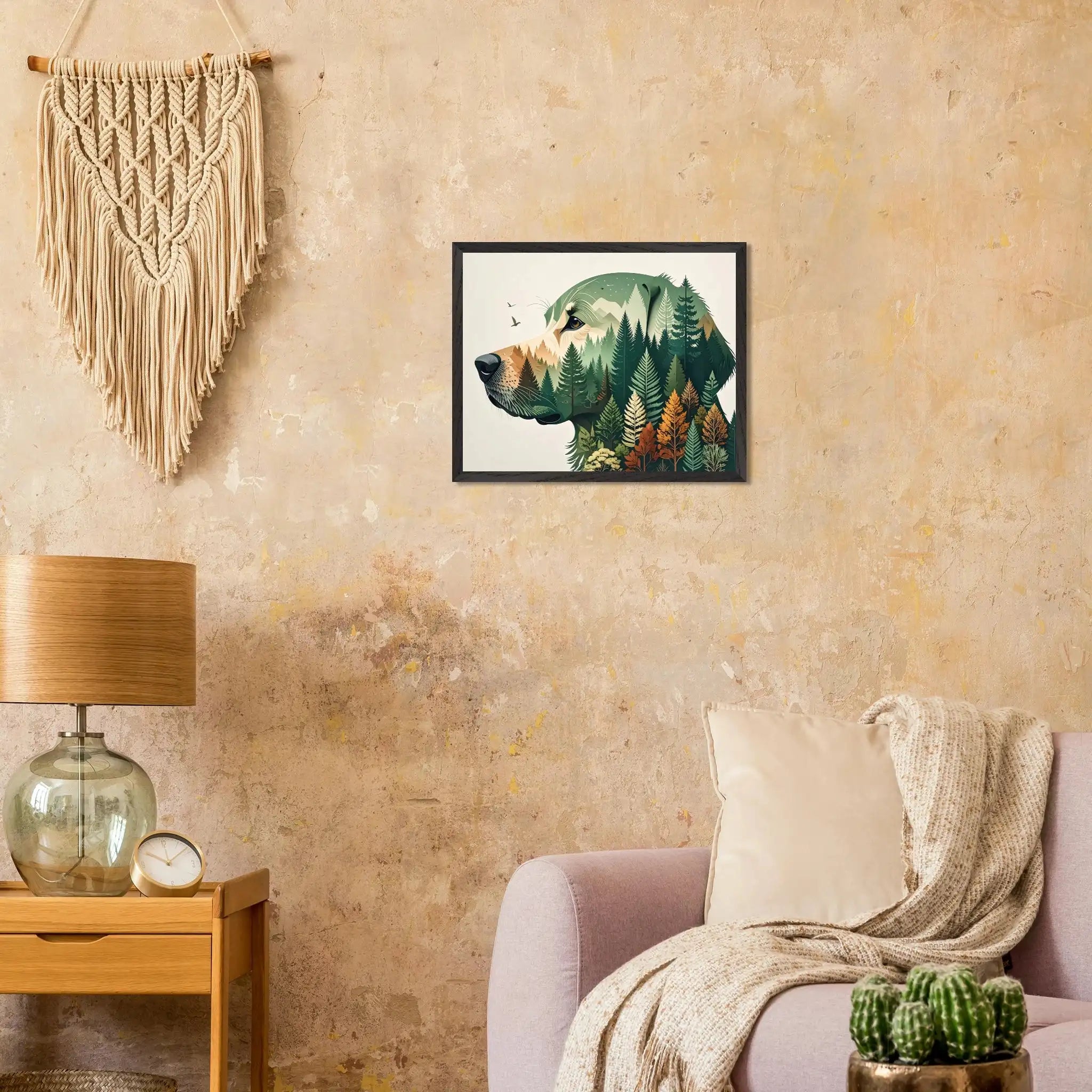 Nature Bond Wandbild – Hund & Naturmotiv als Premium Poster im Holzrahmen-petllective