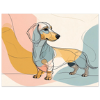 Dackel Illustration Kunstdruck Wandbild – Fine Art Poster-petllective