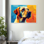 Labrador-Retriever-Portrait: Premium-Poster aus halbmattem Premium-Papier mit Holzrahmen-petllective