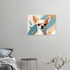 Chihuahua Chic: Moderne Kunstdrucke für Hundeliebhaber*innen – Erhältlich in verschiedenen Größen-petllective