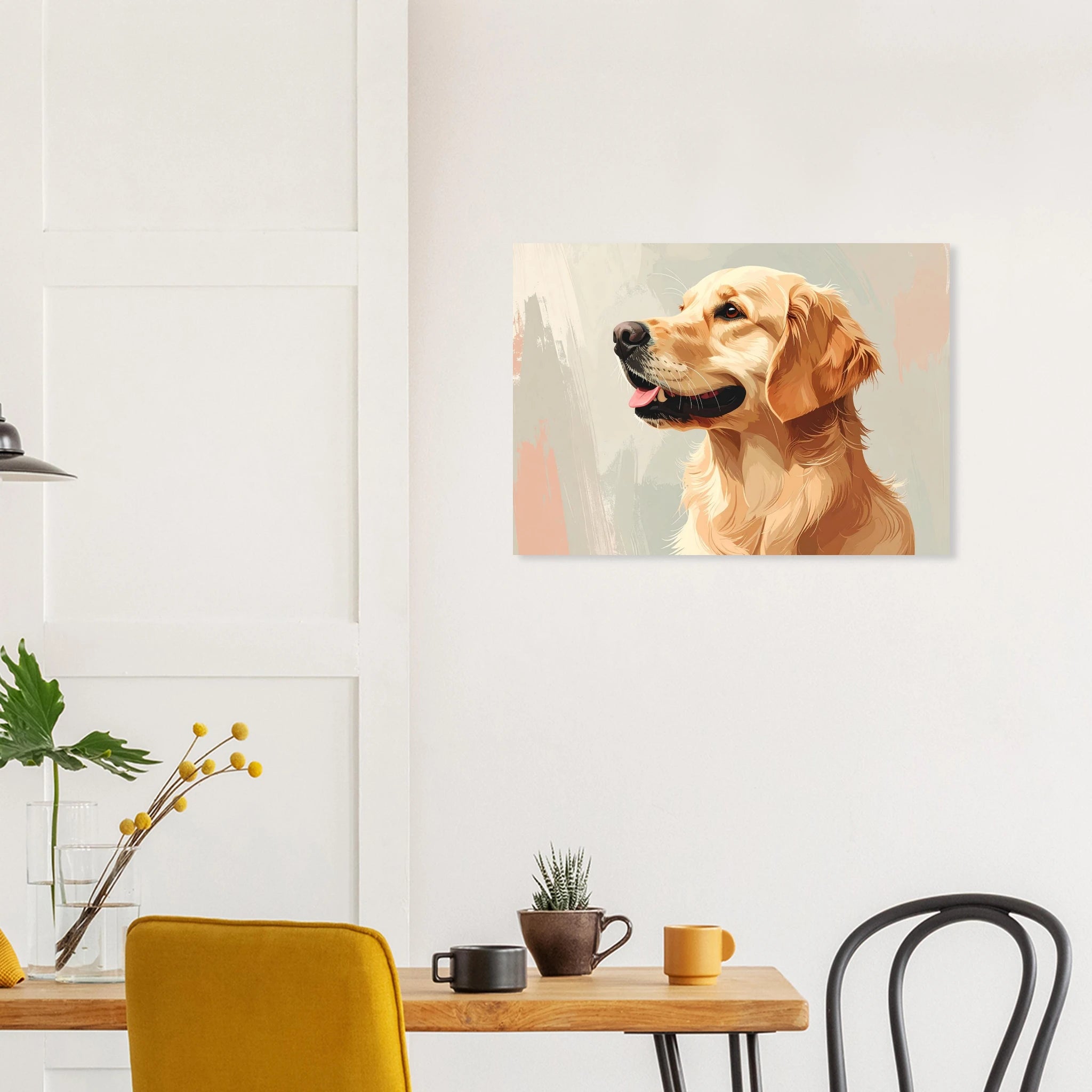 Golden Retriever Portrait Kunstdruck – Lebendige Tierkunst für dein Zuhause-petllective