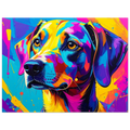 Bunter Hund Pop Art Kunstdruck – Modernes Wandbild für Tierfreunde-petllective