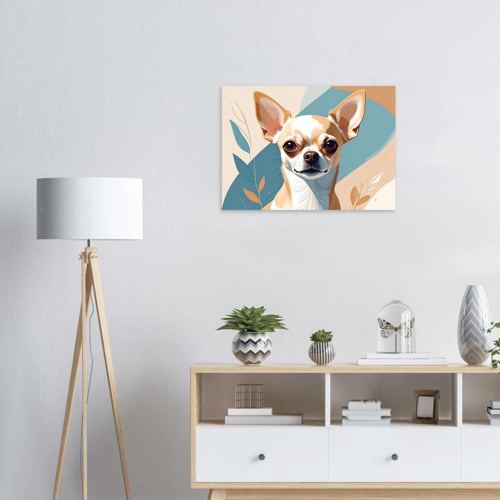 Chihuahua Chic: Moderne Kunstdrucke für Hundeliebhaber*innen – Erhältlich in verschiedenen Größen-petllective