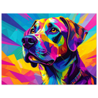 Hund Pop Art Kunstdruck Wandbild – Farbexplosion für moderne Wohnräume-petllective