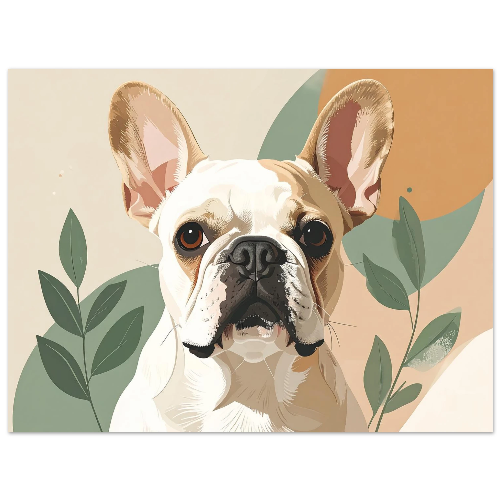 Französische Bulldogge Kunstdrucke - Niedliche Haustier-Porträts-petllective