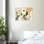 Minimalist Labrador Retriever Kunstdruck: Elegante Haustierporträts in sanften Farben-petllective