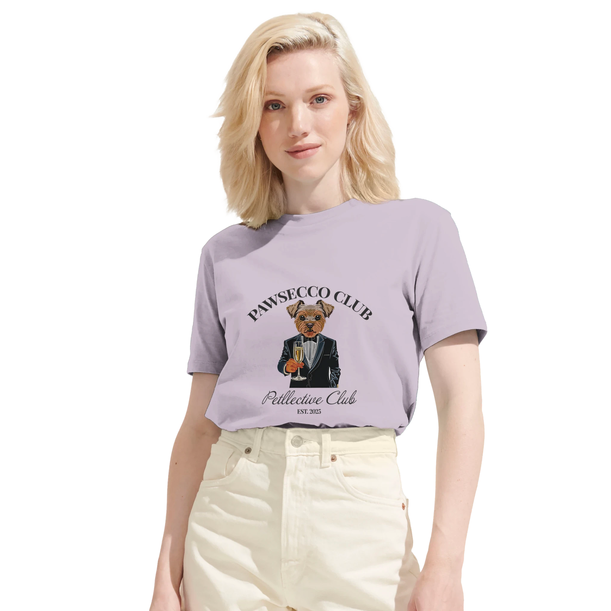 Unisex Bio-Baumwoll T-Shirt „Pawsecco Club“ – Petllective Club Edition-petllective