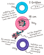 Riolino Robuster Hundespielzeug-Kauring für starke Kauer