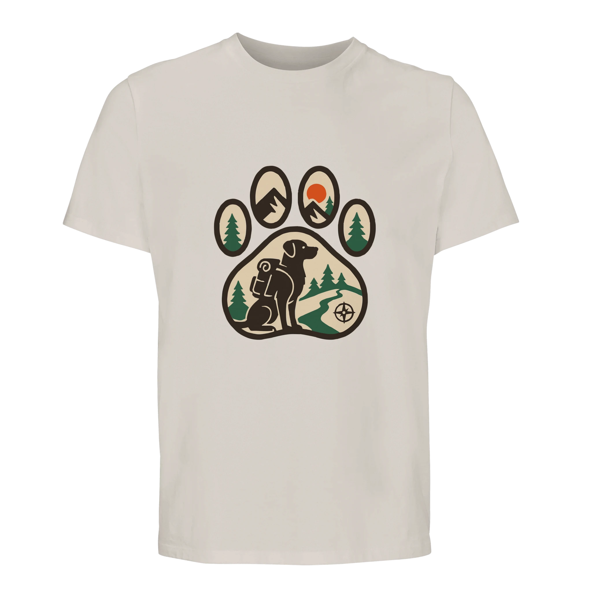 Unisex T-Shirt aus Baumwolle mit Hundepfoten-Design-petllective
