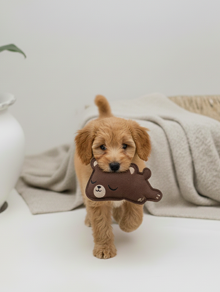 BUDDY. Hundespielzeug aus Leder "Kleiner Bär"