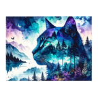 Katze Wandbild Naturmotiv – Magischer Fine Art Kunstdruck für dein Zuhause-petllective