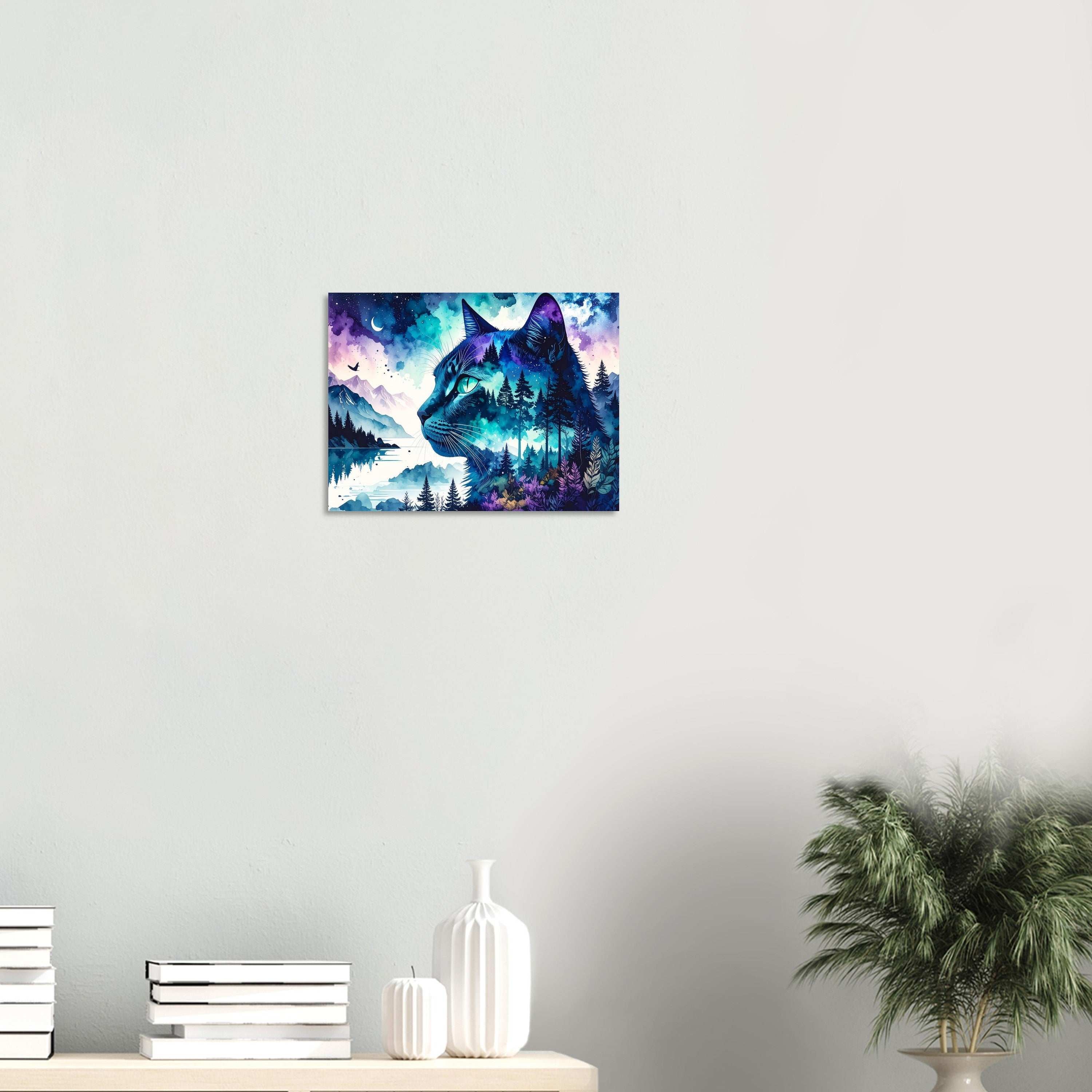 Katze Wandbild Naturmotiv – Magischer Fine Art Kunstdruck für dein Zuhause-petllective