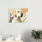 Minimalist Labrador Retriever Kunstdruck: Elegante Haustierporträts in sanften Farben-petllective