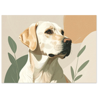 Minimalist Labrador Retriever Kunstdruck: Elegante Haustierporträts in sanften Farben-petllective