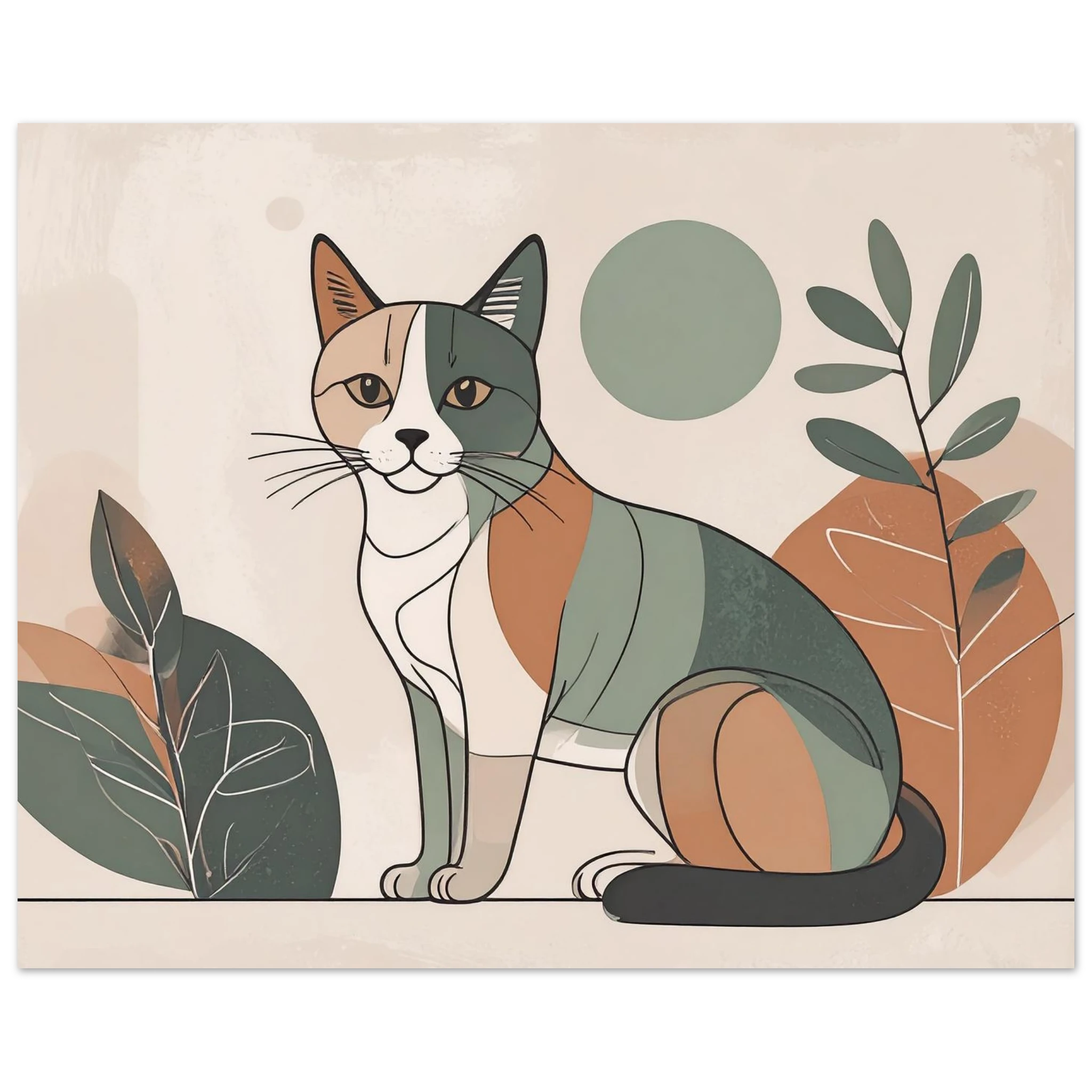 Katzen Kunstdruck Wandbild – Moderner Fine Art Posterprint-petllective
