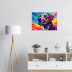 Hund Pop Art Kunstdruck Wandbild – Farbexplosion für moderne Wohnräume-petllective