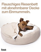 Kuscheliges Hundebett: Anti-Stress mit abnehmbarer Kuscheldecke