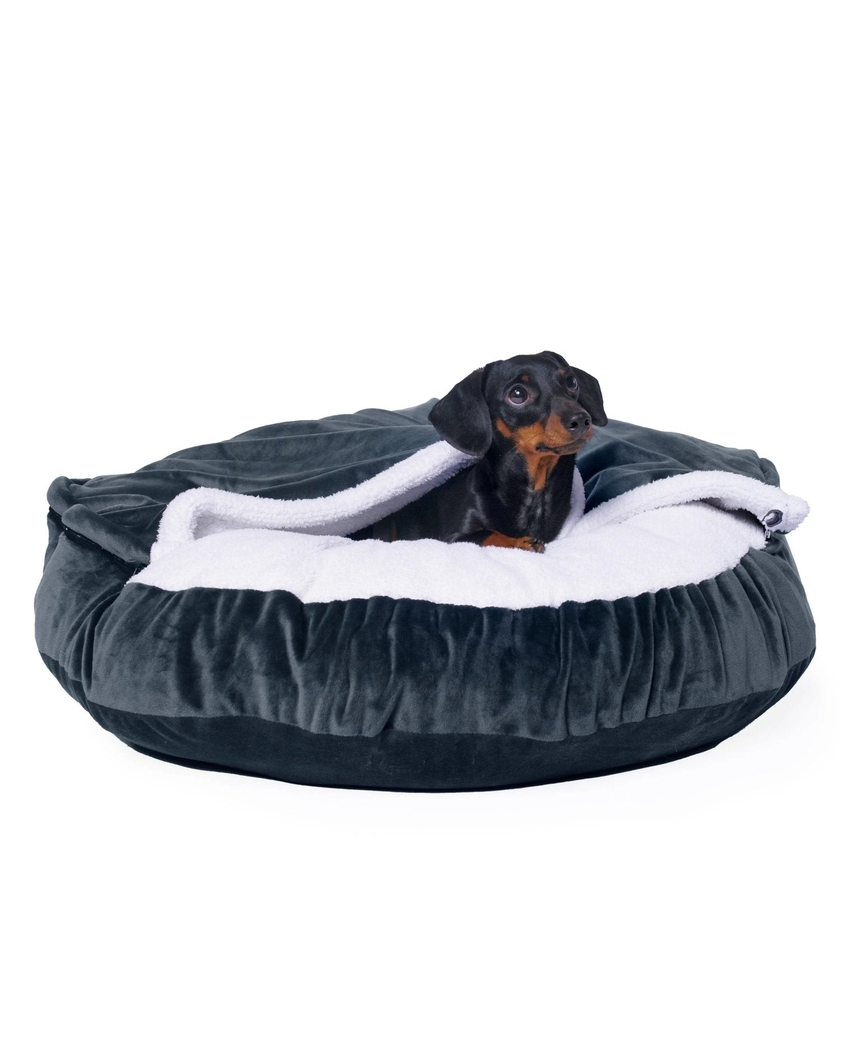 Kuscheliges Hundebett: Anti-Stress mit abnehmbarer Kuscheldecke