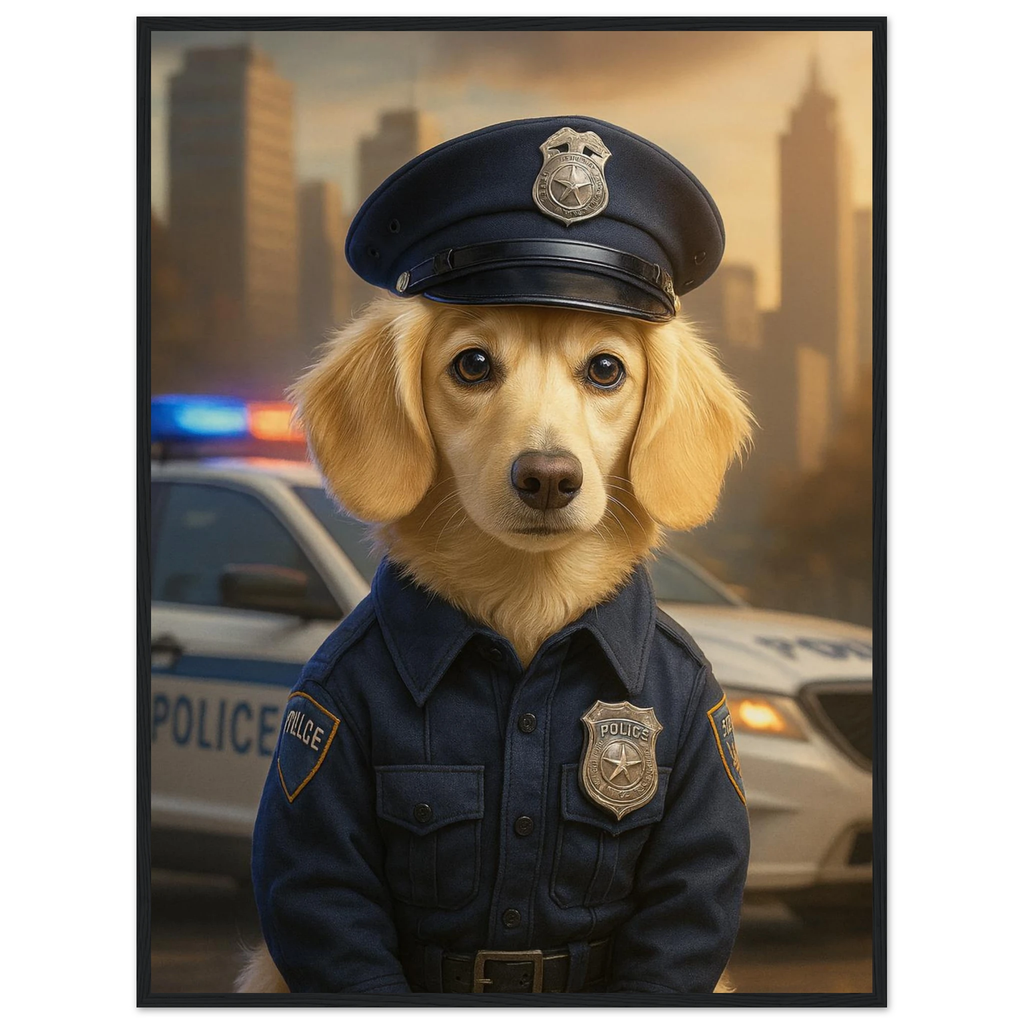 Benutzerdefiniertes Haustierporträt - Gerahmtes Kunstwerk digitaler Hundeporträts in 34 Designs-petllective