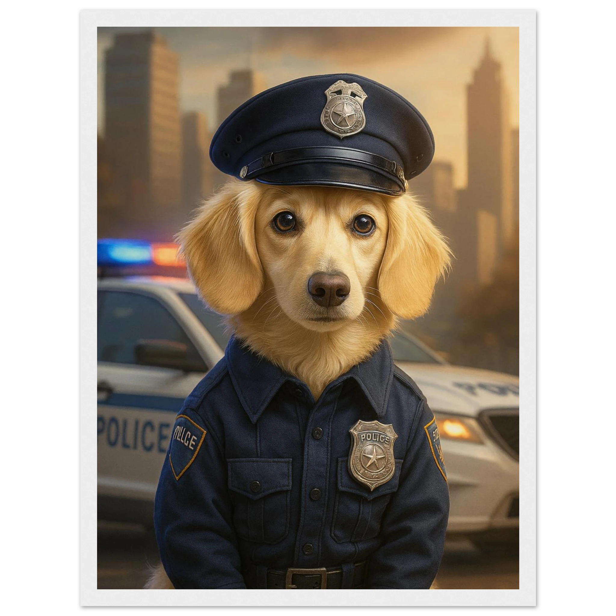 Benutzerdefiniertes Haustierporträt - Gerahmtes Kunstwerk digitaler Hundeporträts in 34 Designs-petllective