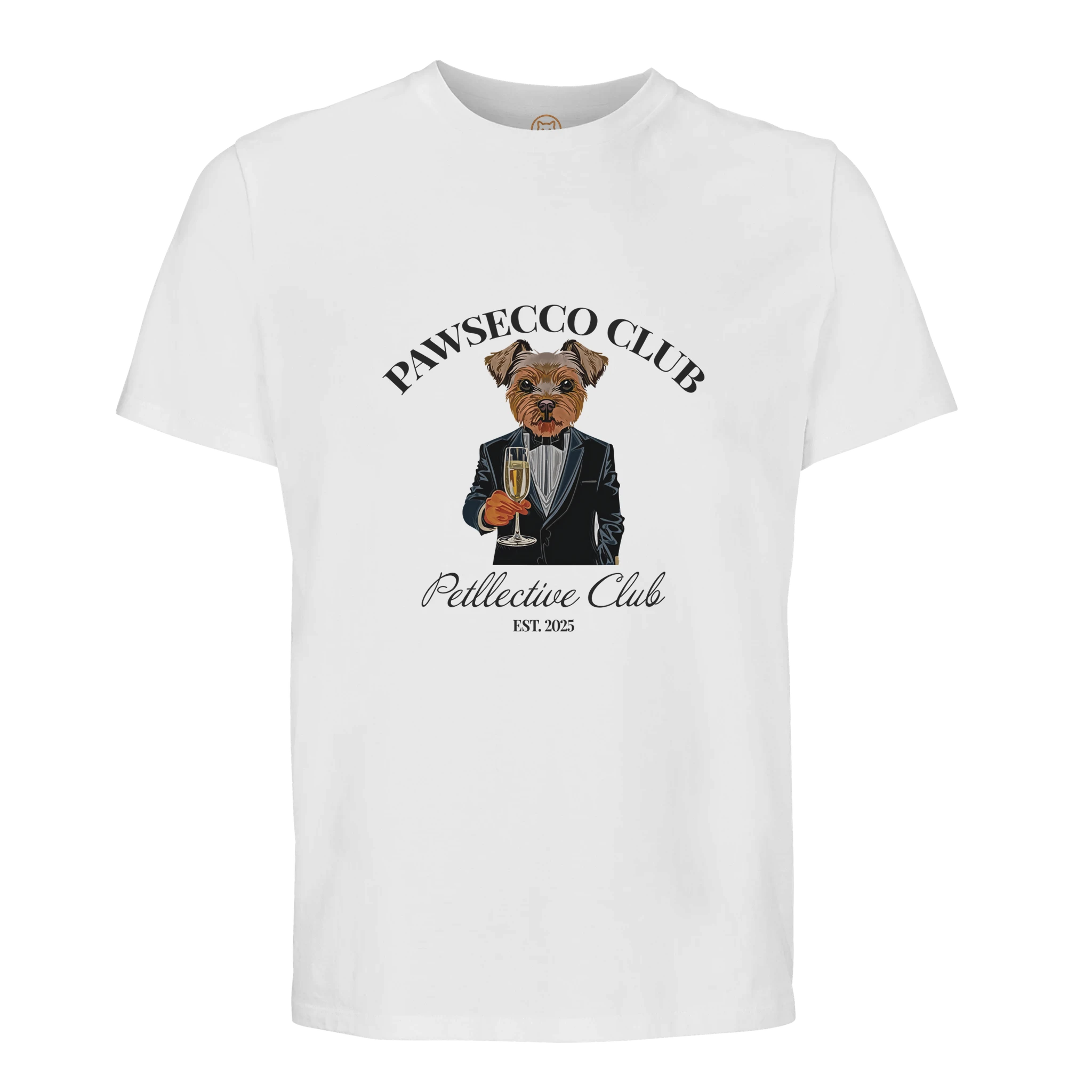 Unisex Bio-Baumwoll T-Shirt „Pawsecco Club“ – Petllective Club Edition-petllective