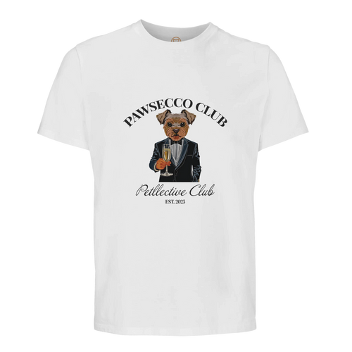 Unisex Bio-Baumwoll T-Shirt „Pawsecco Club“ – Petllective Club Edition-petllective