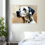 Geometrisches Dalmatiner Kunst-Poster – Gerahmt, für Modernes Interieur mit Charakter-petllective