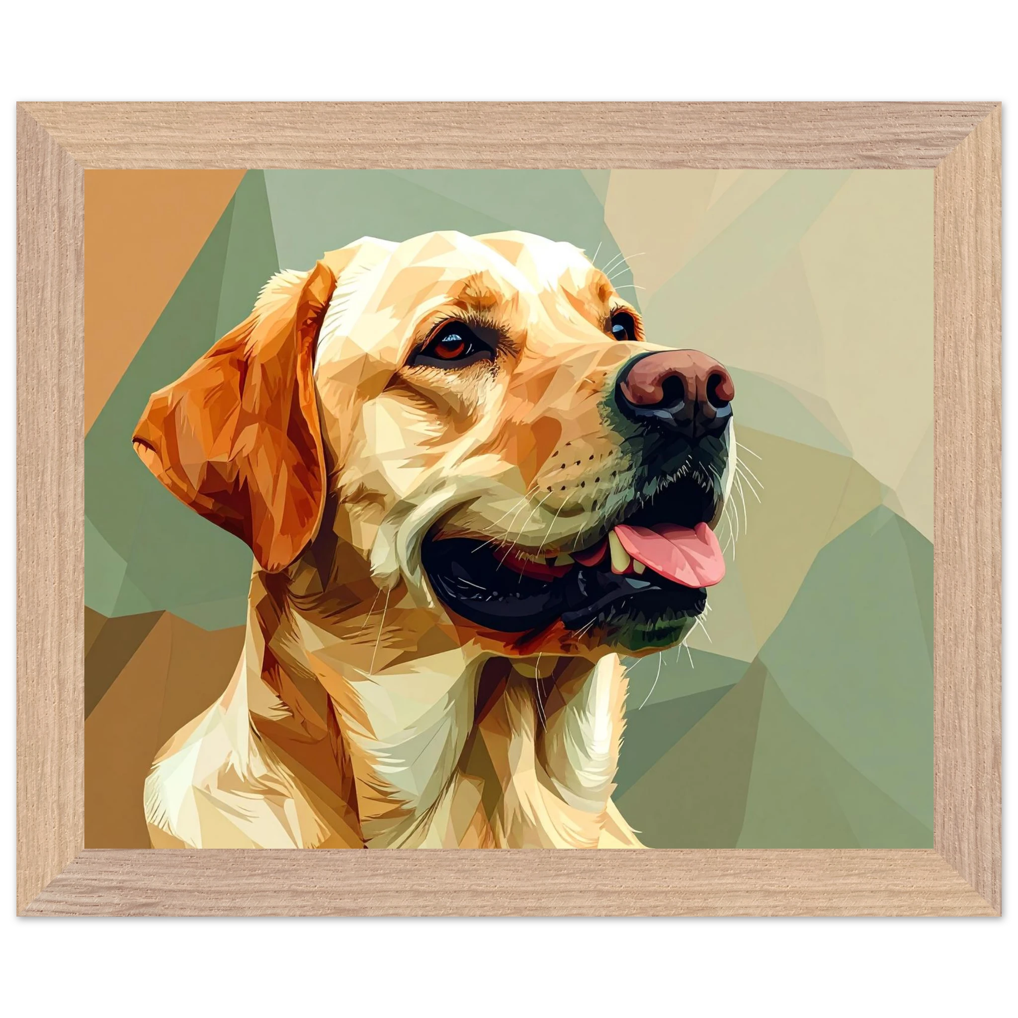 Abstrakter Labrador: Gerahmtes Premium-Poster in facettenreichen Farben – Dein perfekter Wandschmuck-petllective