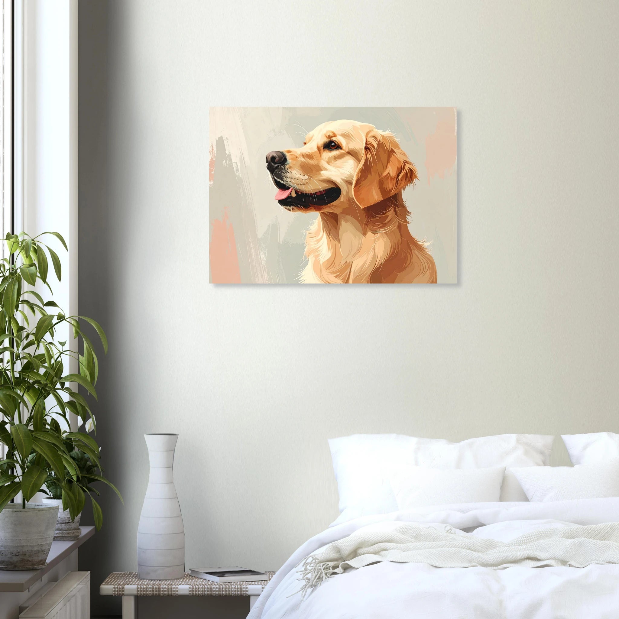 Golden Retriever Portrait Kunstdruck – Lebendige Tierkunst für dein Zuhause-petllective