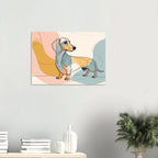 Dackel Illustration Kunstdruck Wandbild – Fine Art Poster-petllective