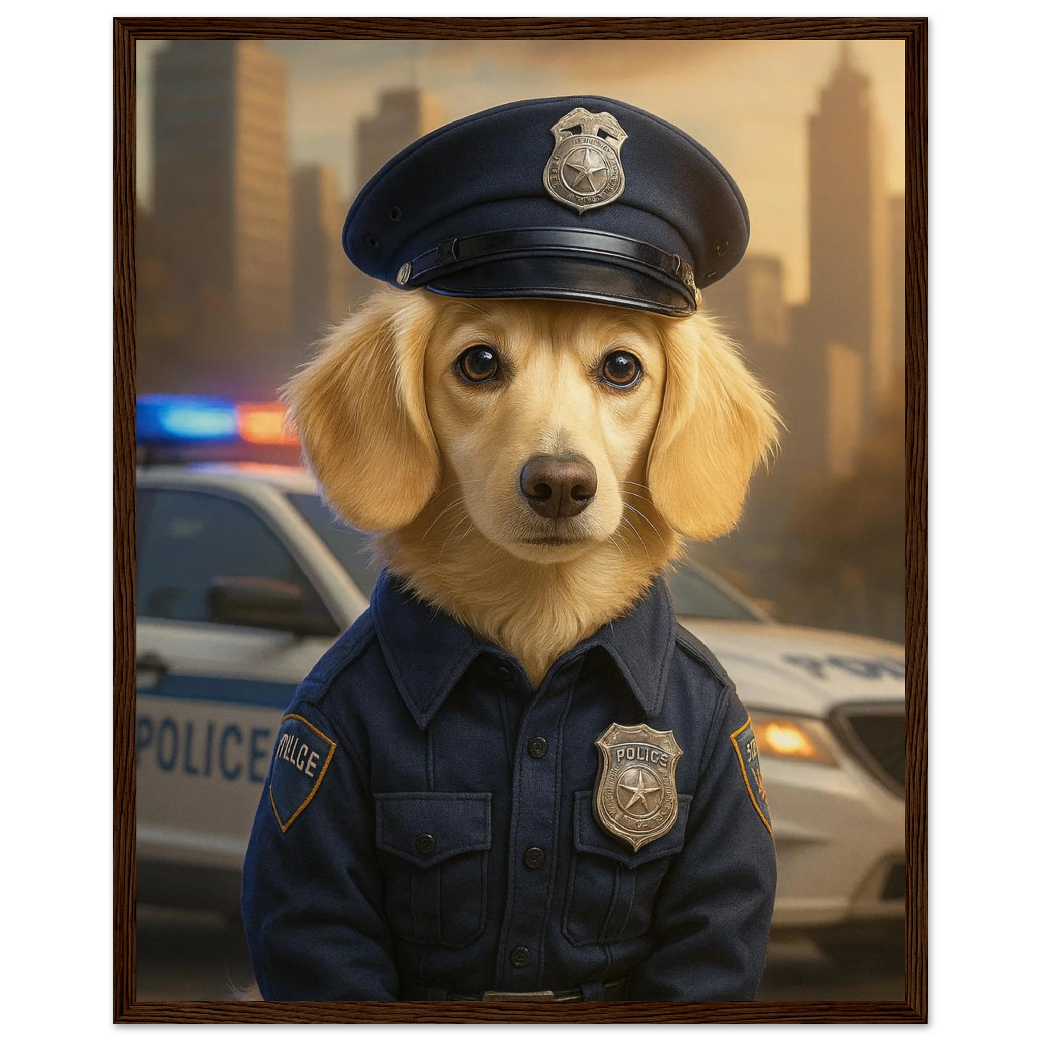 Benutzerdefiniertes Haustierporträt - Gerahmtes Kunstwerk digitaler Hundeporträts in 34 Designs-petllective