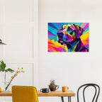 Hund Pop Art Kunstdruck Wandbild – Farbexplosion für moderne Wohnräume-petllective