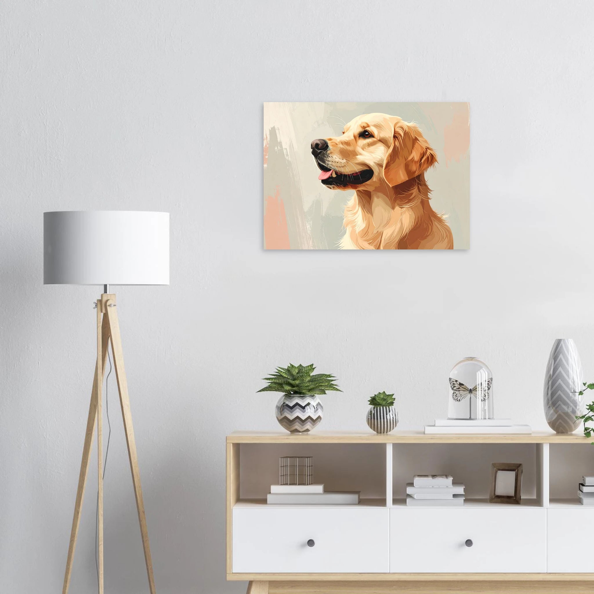 Golden Retriever Portrait Kunstdruck – Lebendige Tierkunst für dein Zuhause-petllective
