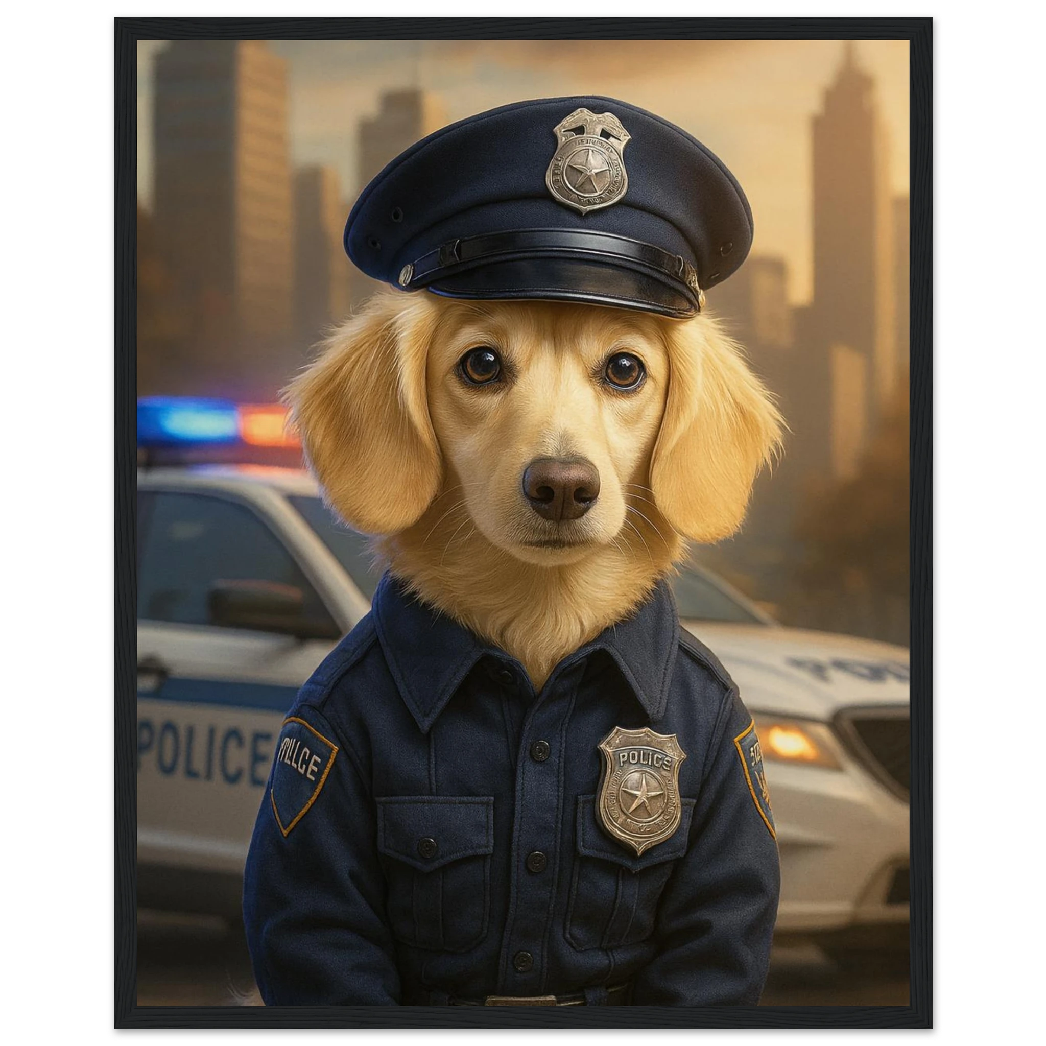 Benutzerdefiniertes Haustierporträt - Gerahmtes Kunstwerk digitaler Hundeporträts in 34 Designs-petllective