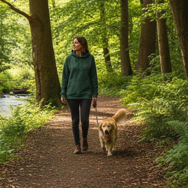 Unisex Hoodie mit gestickter Herbstpfote – Nachhaltig & Fair-petllective