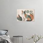 Katzen Kunstdruck Wandbild – Moderner Fine Art Posterprint-petllective