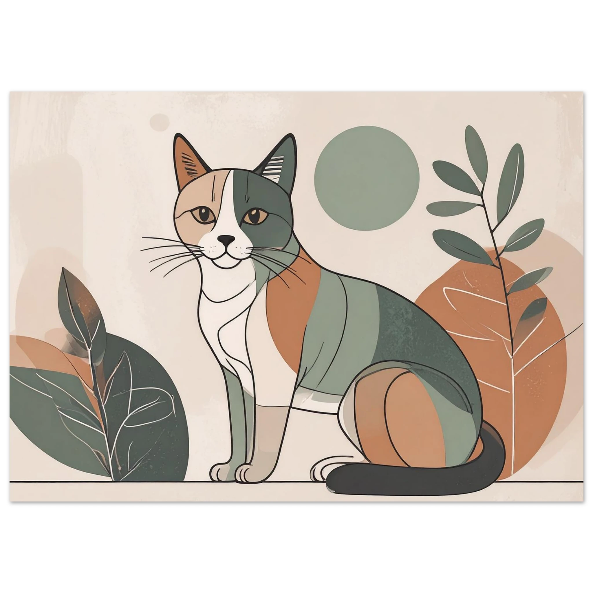 Katzen Kunstdruck Wandbild – Moderner Fine Art Posterprint-petllective
