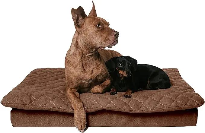 Lous 2 in 1 Hundebett mit abnehmbarem Topper für zu Hause und unterwegs