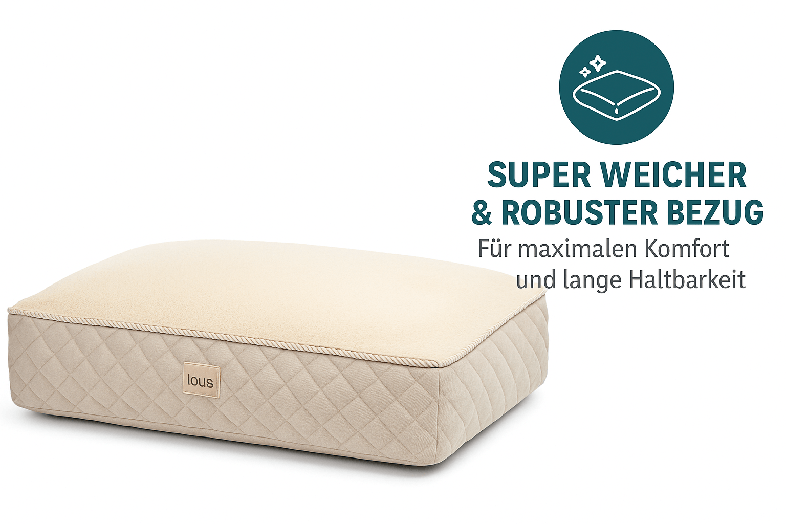 Lou's Premium Orthopädisches Hundekissen mit abnehmbarem waschbarem Bezug