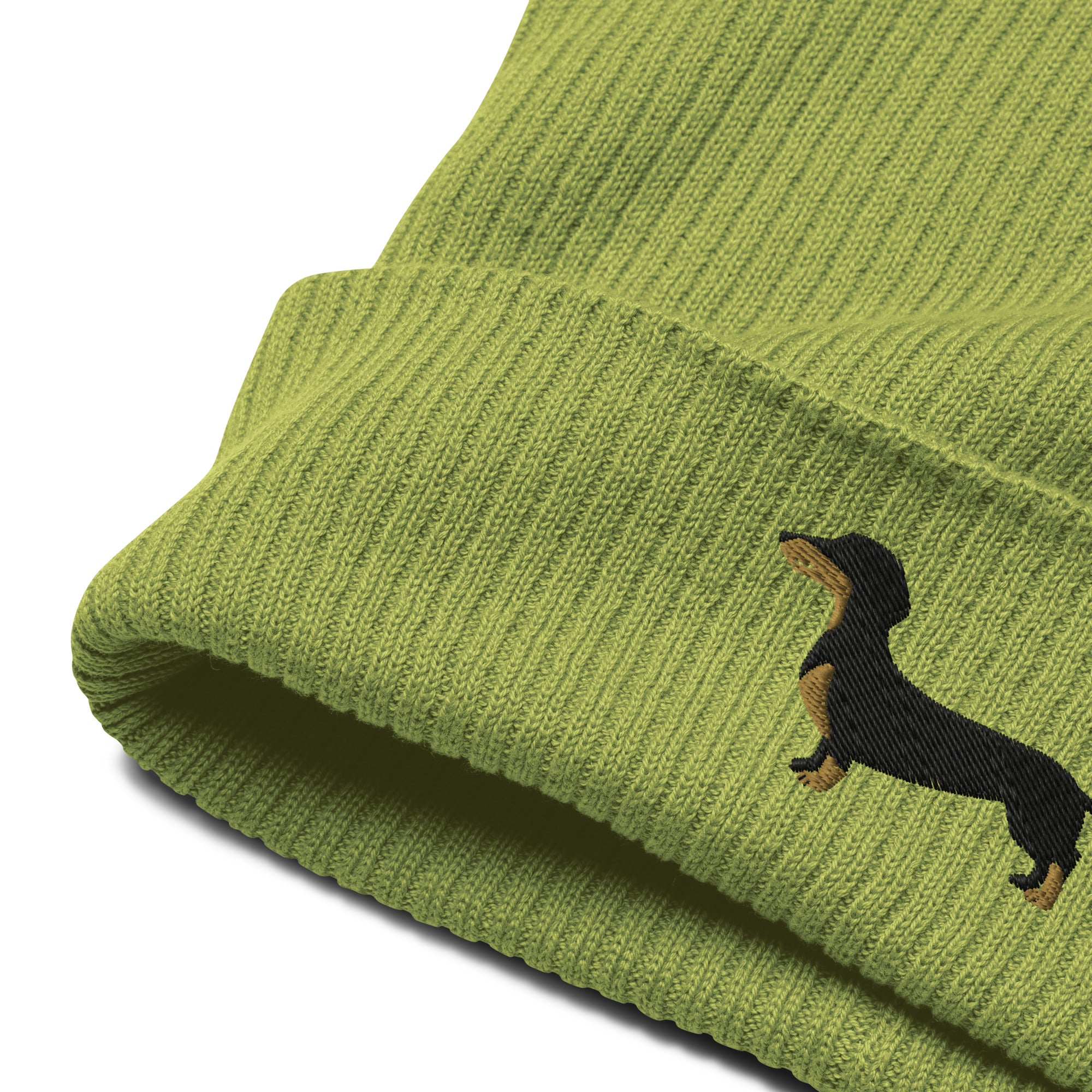 Bio?Beanie „Dackel?Stick“ – gerippte Mütze aus 100?% Baumwolle-petllective