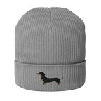 Bio-Beanie Dackel Stick Baumwolle – gerippte Mütze aus 100 % Baumwolle