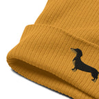 Bio?Beanie „Dackel?Stick“ – gerippte Mütze aus 100?% Baumwolle-petllective